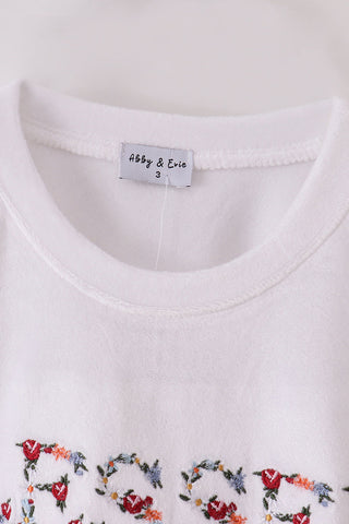 Blessed in White Velvet Mom & Me Sweatshirt