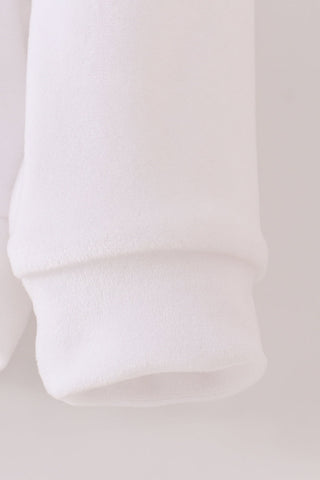 Blessed in White Velvet Mom & Me Sweatshirt