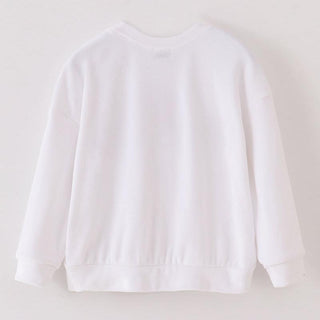 Blessed in White Velvet Mom & Me Sweatshirt