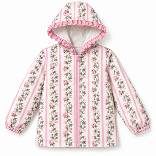 Marnie Pink Posy Ruffle Raincoat