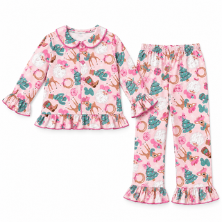 Buckaroo’s Christmas Belle Bamboo Ruffle Pajama Set