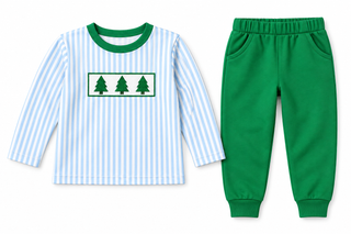 Christmas Tree Charm Boy Pants Set