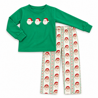 Jolly Old Soul Embroidered Boy Pants Set