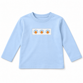 Thankful Tilly Turkey Embroidered Boy Top