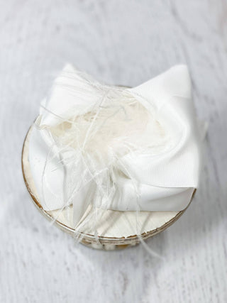 Solid Feather Puff Looped Knot Hair Bow - Alligator Clip - 5.5"