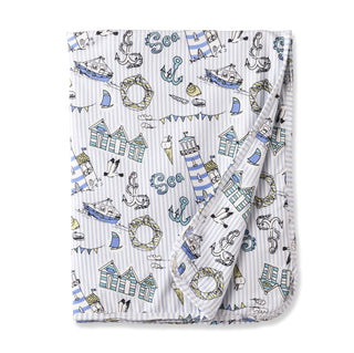 Seashore Bamboo Baby Stroller Blanket