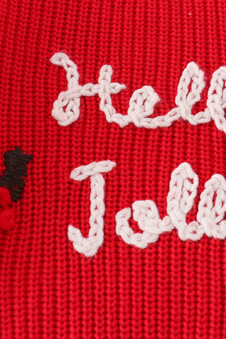 Hello Jolly Hand Embroidered Sweater
