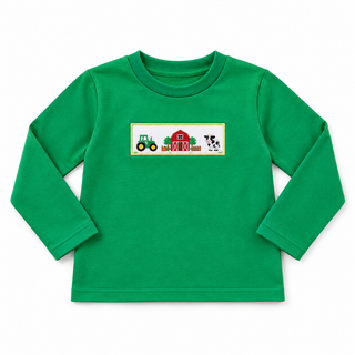 Red Barn Ramble Embroidered Boy Top