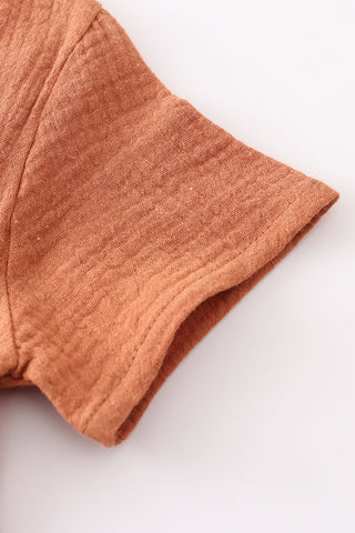 Rust & Oak Muslin Jogger Set