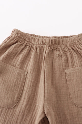 Rust & Oak Muslin Jogger Set