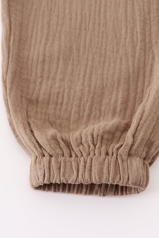 Rust & Oak Muslin Jogger Set