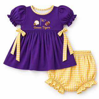 Bayou Saturday Embroidered Ruffle Bloomer Set