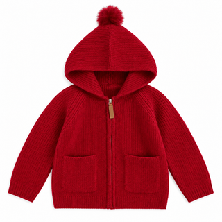 Shay Red Zip Cardigan