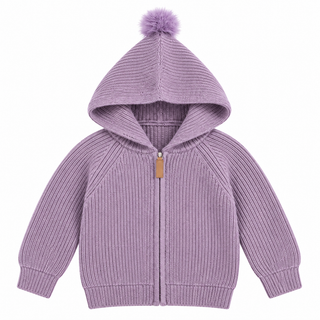 Shay Purple Zip Cardigan