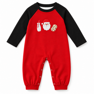 Christmas Eve Cookie Tray French Knot Boy Romper