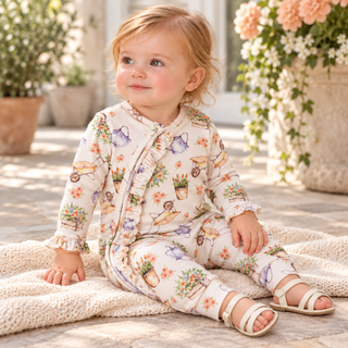 Petal Patch Bamboo Baby Girl Romper
