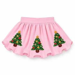 Christmas Tree Twirl Sequin Skort