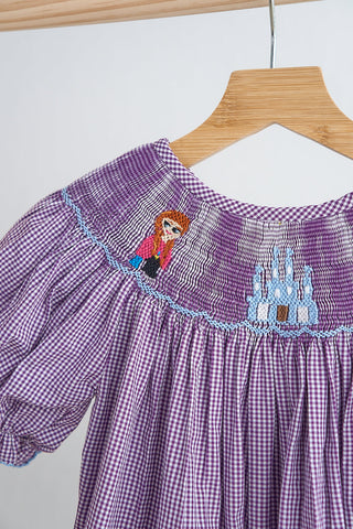 Royal Ice Castle Smocked Gingham Dress