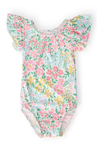 Floral-patterned leotard on a white background