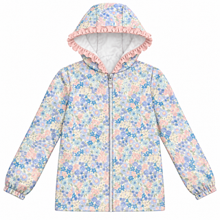 Maisie Meadow Floral Ruffle Raincoat