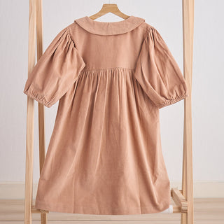 Vintage Petal Velveteen Dress