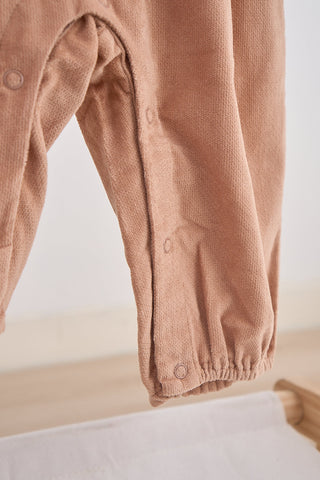 Vintage Petal Velveteen Romper