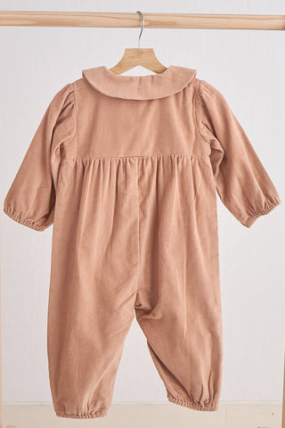 Vintage Petal Velveteen Romper