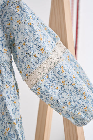 Maisie Blue Floral Corduroy Dress