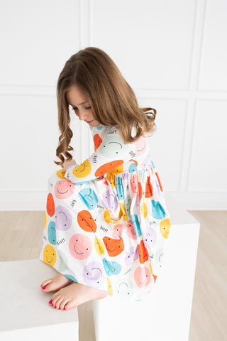 Happy Days 3/4 Sleeve Pocket Twirl Dress