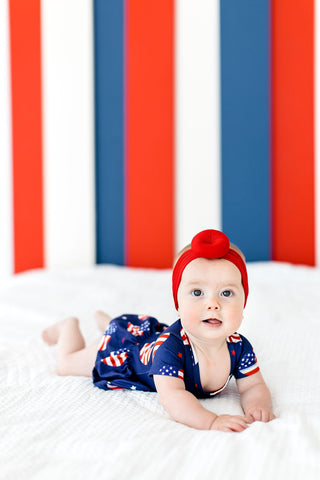 I Heart the USA Short Sleeve Twirl Bodysuit