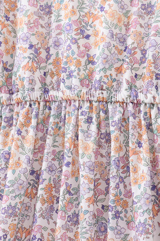 Holly Purple Floral Lace Ruffle Women’s Dress