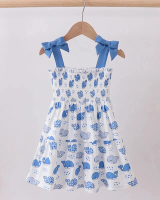 Blue Harbor Whale Smocked Ruffle Mom & Me Dress