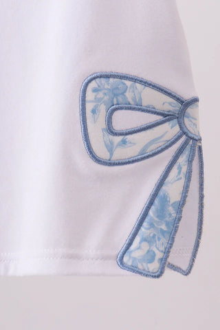 Ella Grace Mama & Mini Bow White Top