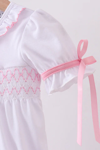 Precious Promise Cross Smocked Girl Bubble