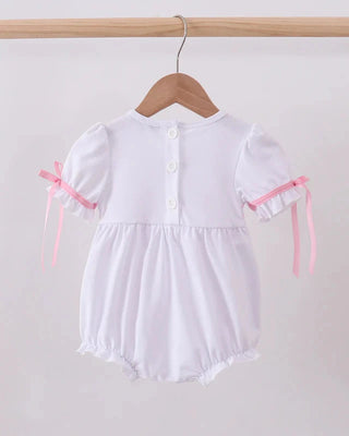 Precious Promise Cross Smocked Girl Bubble