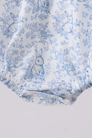 Honey Bunny Garden Peter Pan Collar Boy Bubble