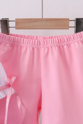 Precious Promise Cross Smocked Girl Shorts Set