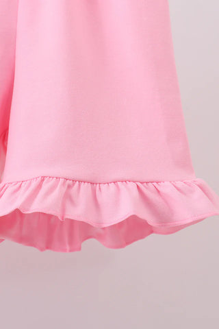 Precious Promise Cross Smocked Girl Shorts Set