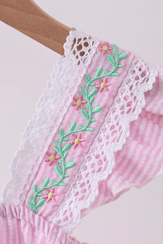 Little Rosebud Seersucker Dress