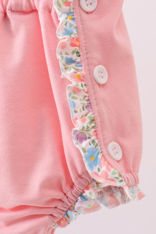 He Is Risen Floral Cross Ruffle Bubble