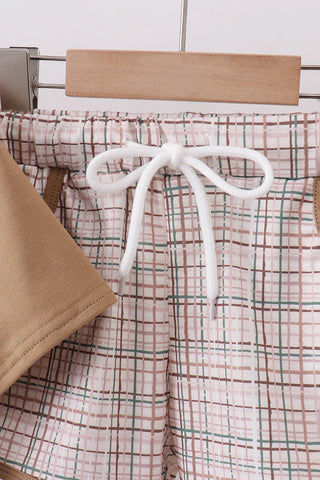 Rustic Plaid Bunny Trail Boy Shorts Set