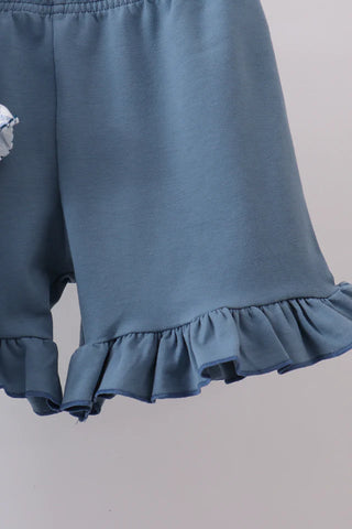 Honey Bunny Garden Peter Pan Collar Girl Shorts Set