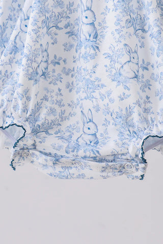 Honey Bunny Garden Peter Pan Collar Girl Bubble