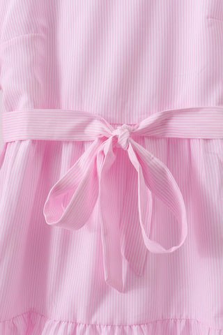 Rose Stripe Garden Maxi Dress