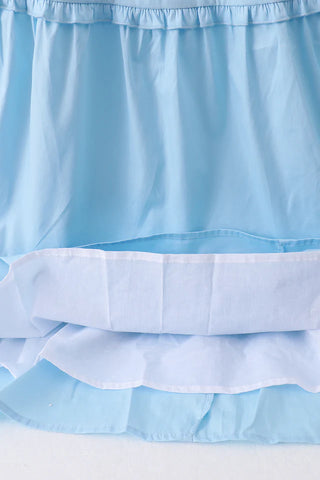 Angel Blue Smocked Ruffle Tiered Women’s Dress
