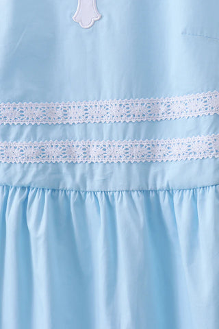 Vintage Lace Cross Ruffle Tiered Women’s Dress