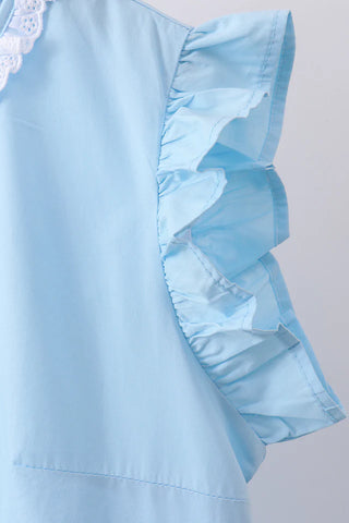 Vintage Lace Cross Ruffle Tiered Women’s Dress