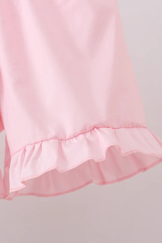 Easter Lamb Blessings Smocked Swiss Dot Girl Shorts Set