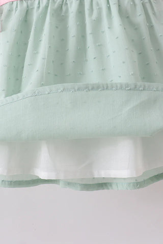 Easter Lamb Blessings Smocked Swiss Dot Girl Shorts Set