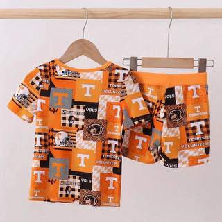 Children's Tennessee Volunteers sports outfit on a hanger against a white background